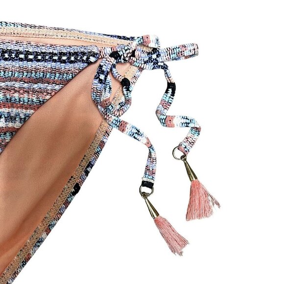 NWOT Ninety Five Degrees String Bikini Bottoms Size Small Side Tie Tassels New S - Picture 4 of 11